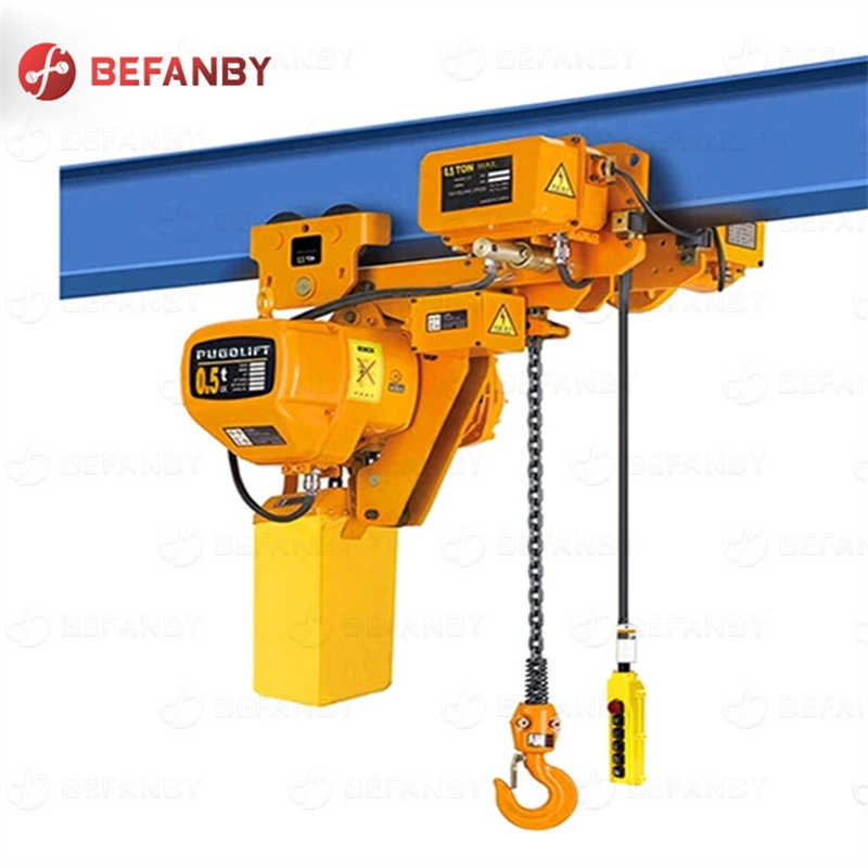 Building Site Steel Pipe Running Type Mini Electric Chain Hoist