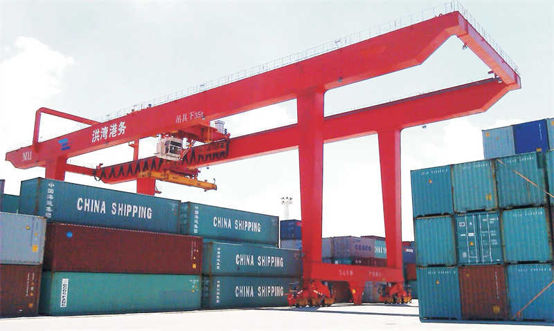 China New 40ton Rmg5508 Rail-Mounted Container Gantry Crane