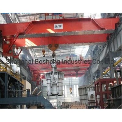 30 Ton 50 Ton Double Beam Foundry Overhead Casting Crane with Hook