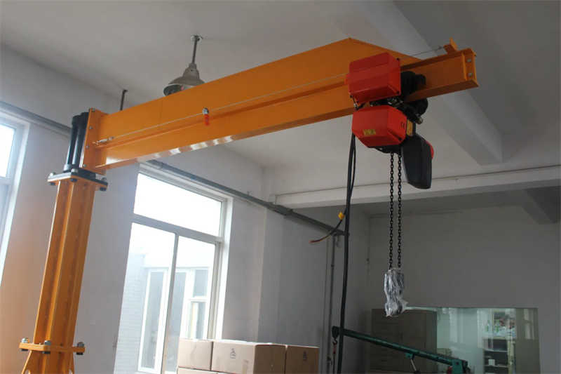 Motor Rotation Arm Lift Jib Crane with Electric Chain Hoist