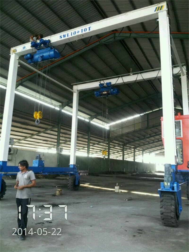 10 Ton Rtg Crane Double Beam Gantry Crane