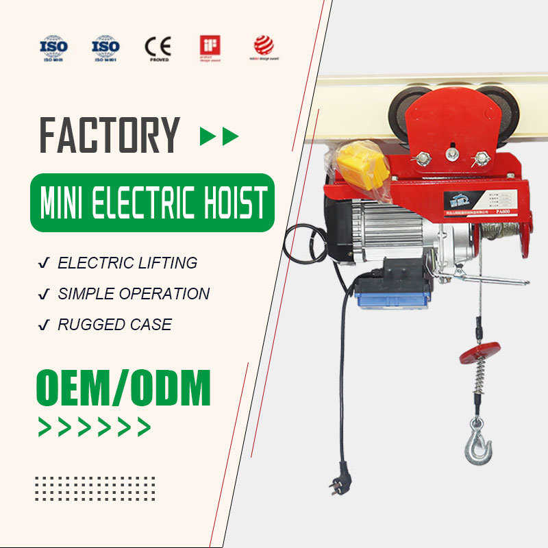 China Factory Electrical Motor Lifting Chain Hoist Mini Electric Hoist