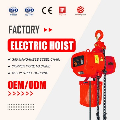 Cost Performance Electrical Motor Lifting Electric Chain Hoist 1ton/2ton/5ton