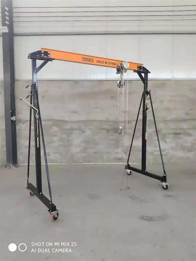 1 Ton 2 Ton a Frame Steel Movable Mobile Lifting Gantry Crane