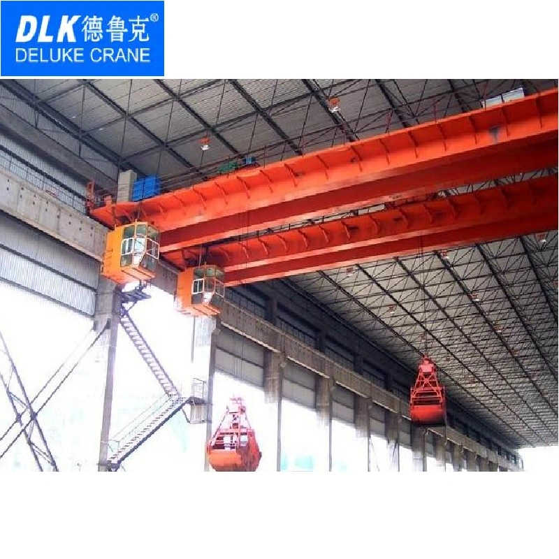 Qz Type Electric Double Girder with Grab Bucket Overhead Crane 10ton