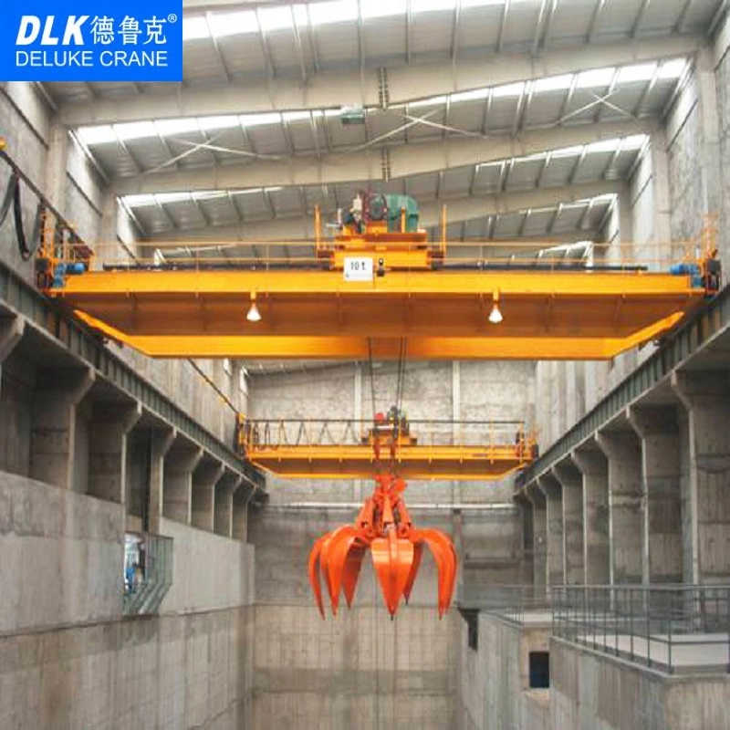 Qz Type Electric Double Girder with Grab Bucket Overhead Crane 10ton