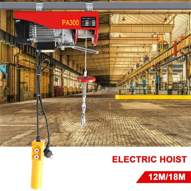 Electric Hoist, 110V 1100 Lbs Winch with Remote Control