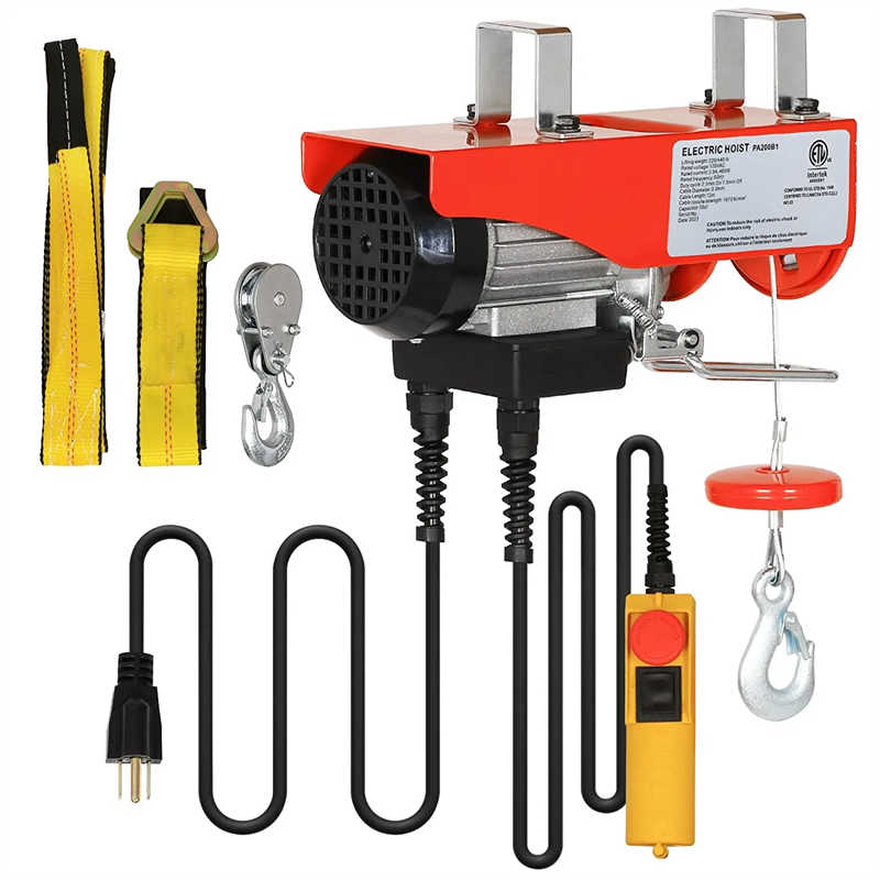 1000kg Lift Electric Hoist Overhead Crane Garage Ceiling Winch Wire Rope Hoist