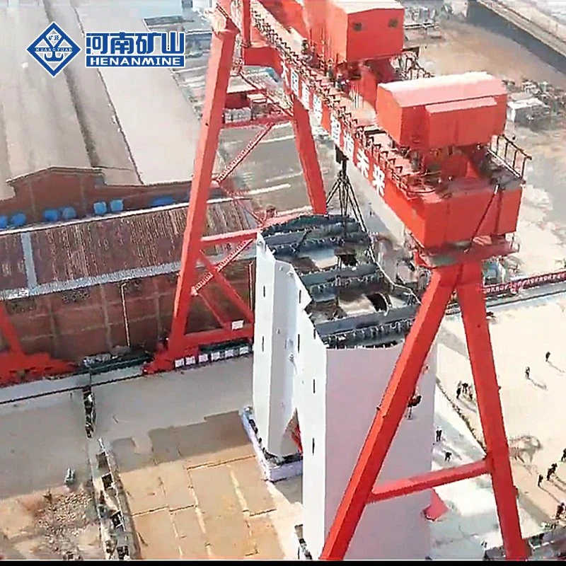 Double Girder Gantry Crane for Outdoors Using sale to Spain