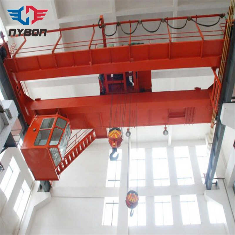 Warehouse Double Girder Electric Bridge Crane with Rail System sale Thailand