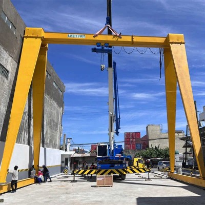 Indoor Outdoor Single Girder Gantry Crane 5 Ton 10 Ton 20 Ton sale to Chile