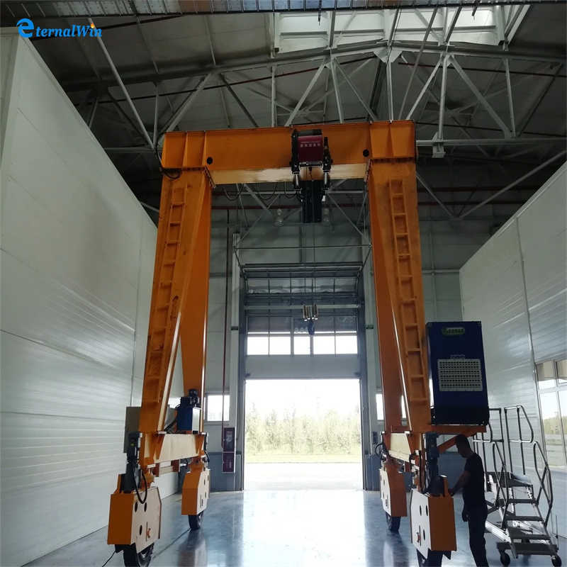 European Style Single Girder 25t Rubber Tyre Movable Container Gantry Crane