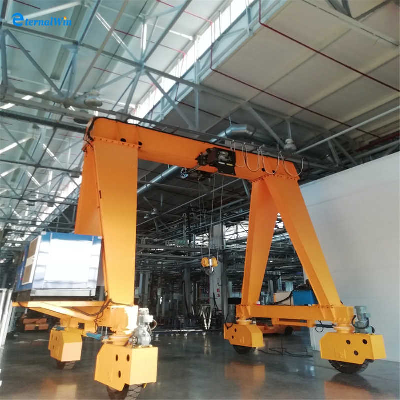 European Style Single Girder 25t Rubber Tyre Movable Container Gantry Crane