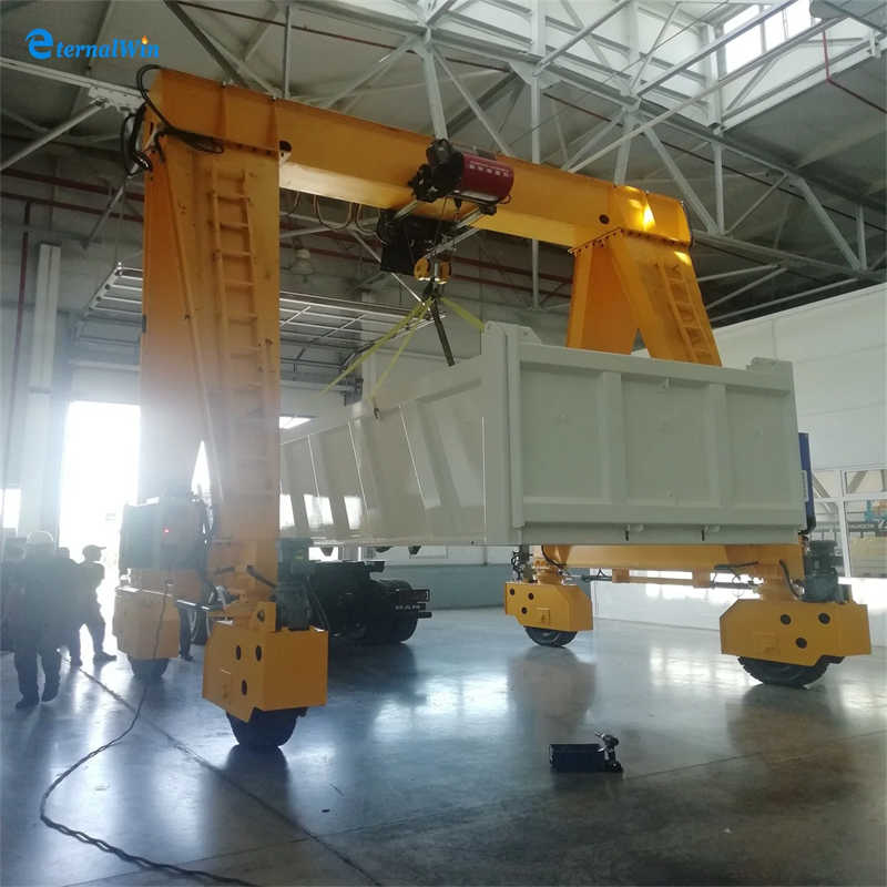 European Style Single Girder 25t Rubber Tyre Movable Container Gantry Crane