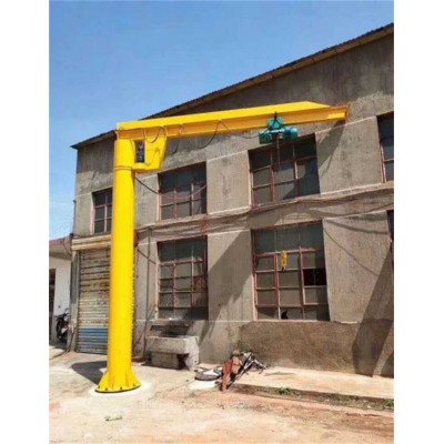 Portable Jib Crane Floor Mounted Electric Hoist Jib Crane sale to Laos