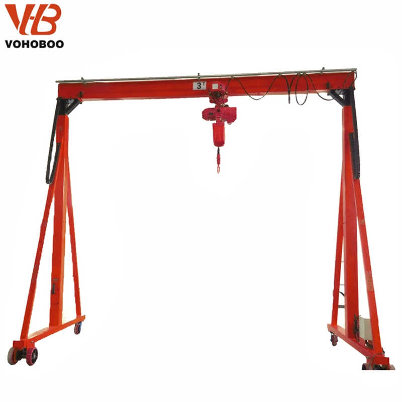 1t 2t 3t 5t Mini Small Size Mobile Gantry Crane sale to Chile