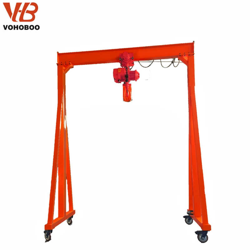 1t 2t 3t 5t Mini Small Size Mobile Gantry Crane sale to Chile