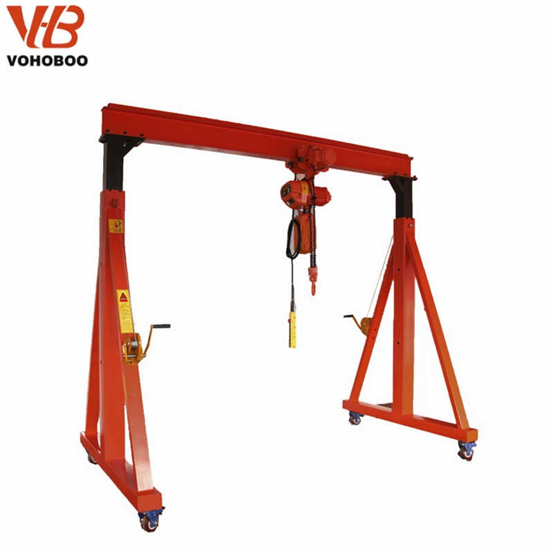 1t 2t 3t 5t Mini Small Size Mobile Gantry Crane sale to Chile