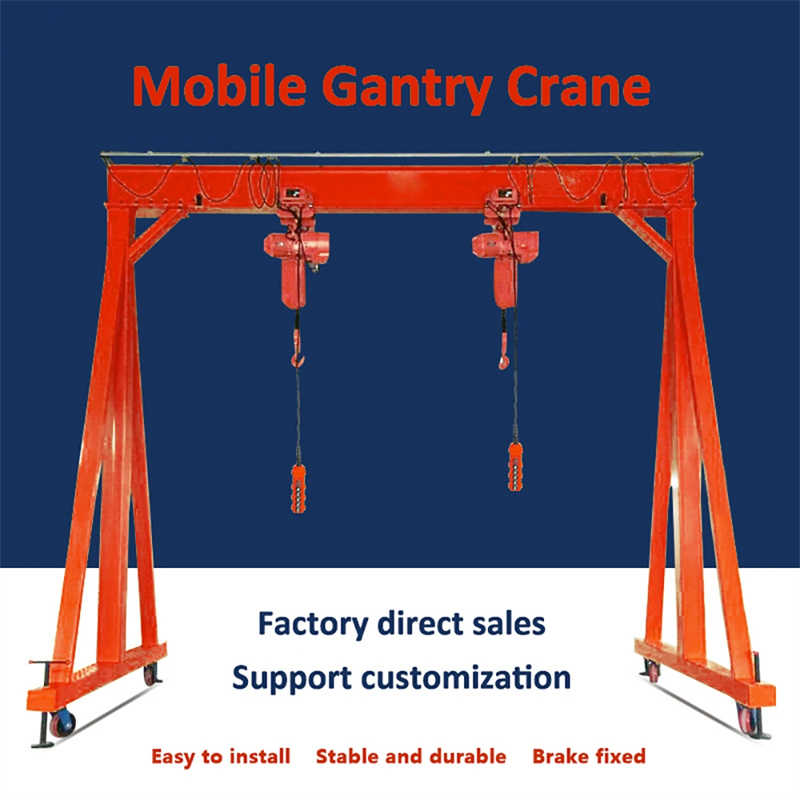 1t 2t 3t 5t Mini Small Size Mobile Gantry Crane sale to Chile