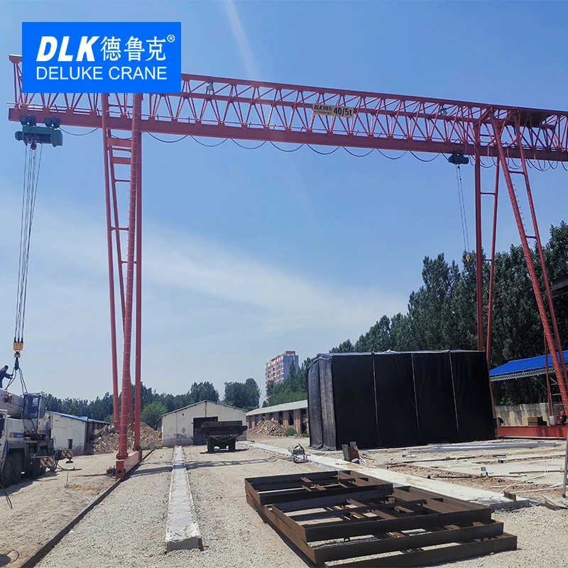 Deluke Hot Sale Gantry Crane Electric Hoist Gantry Crane with Electric Hoist