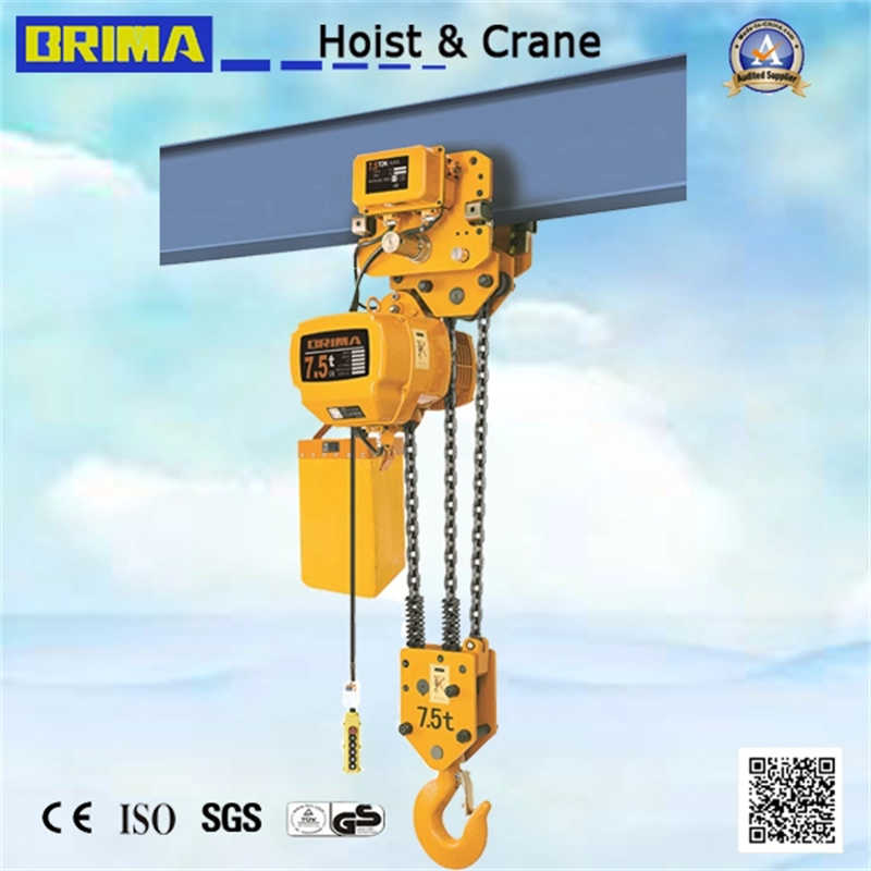 5t 2 Falls Single Speed Electric Chain Hoist with Manual Trolley sale Sri Lanka