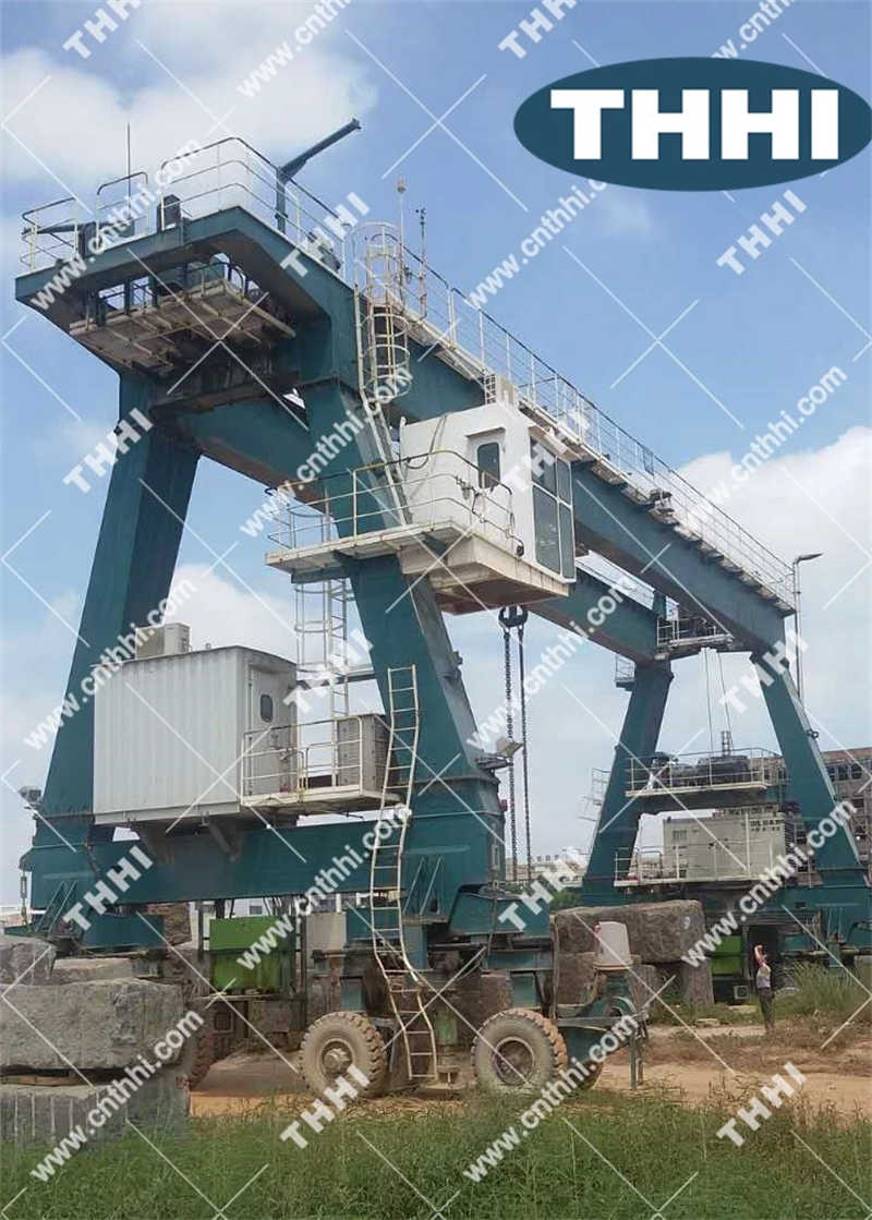 Rubber Tyre Moving Gantry Crane in Double Girder for sale to Libya