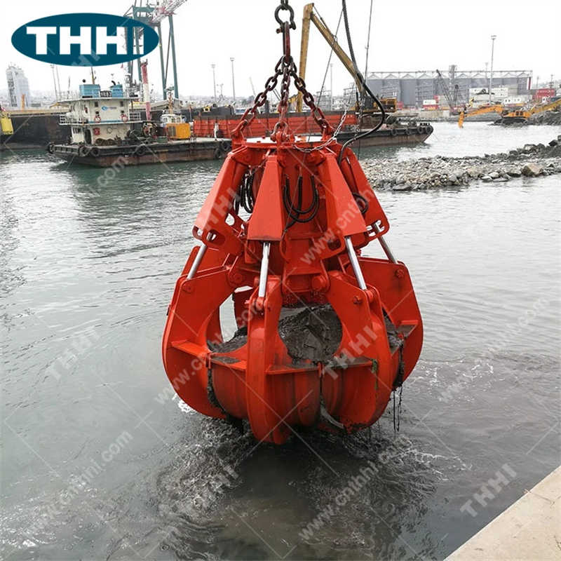 Underwater Grab Bucket for River Cleaning on Vessel Deck sale to Chile