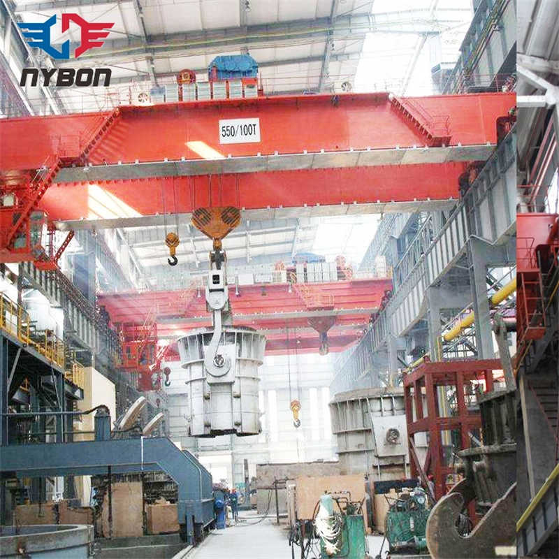 Large Steel Works Equipment Double Beam Travelling Overhead Crane