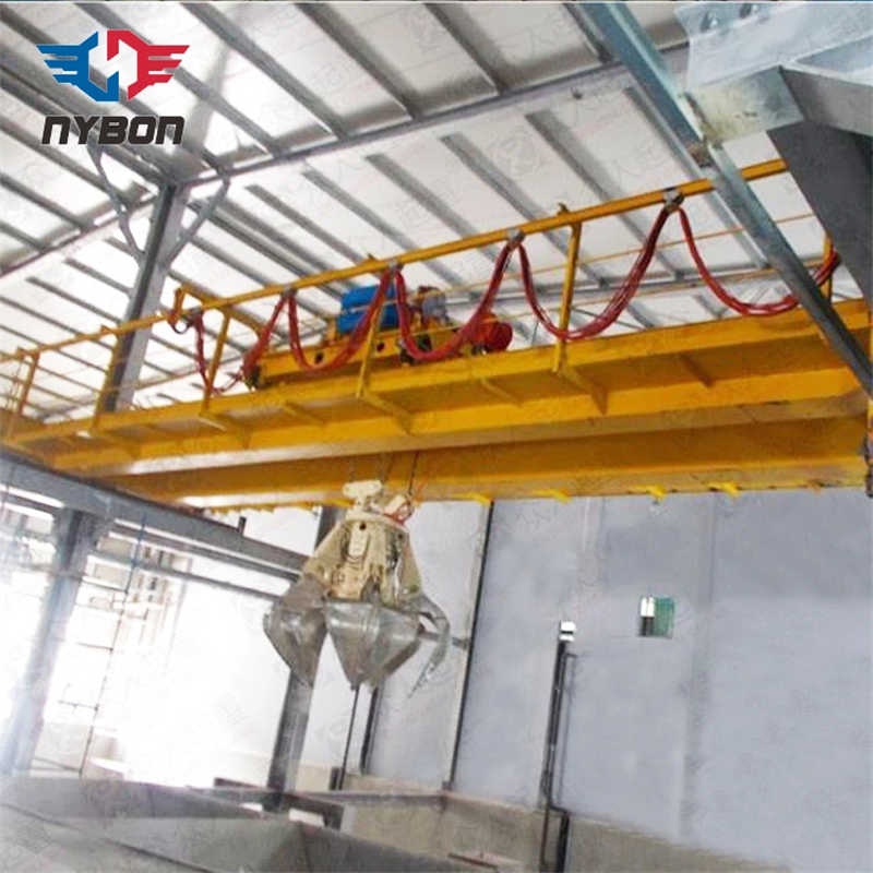 10 Cbm Two Petal Clam Shell Grab Bucket Double Girder Overhead Crane