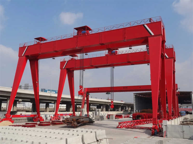 A Frame Double Beam Rail Mounted 50 Ton Gantry Crane sale power plants