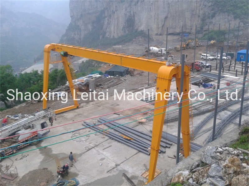 A Frame Double Beam Rail Mounted 50 Ton Gantry Crane sale power plants