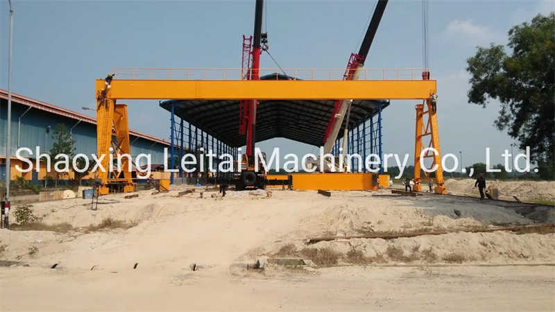 A Frame Double Beam Rail Mounted 50 Ton Gantry Crane sale power plants