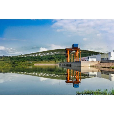 Hydropower Station Single Girder Box Gantry Crane with Electric Hoist sale Iraq