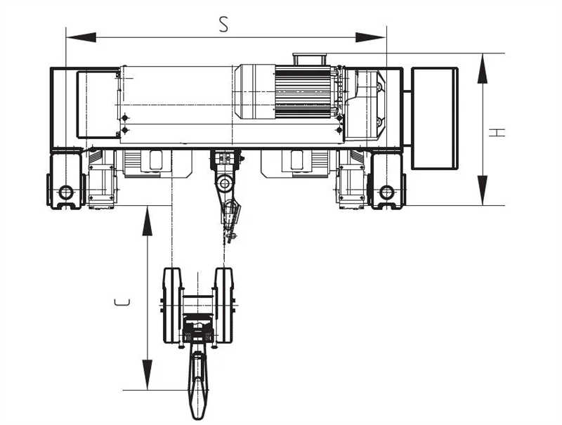 3-20ton Low Headroom European Type Wire Rope Hoist sale United States