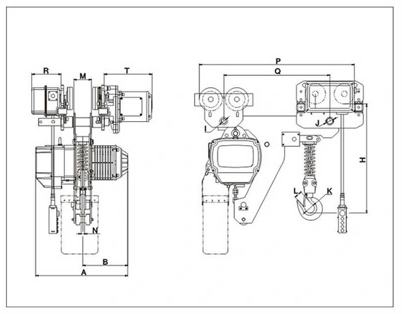 LYFOO Low Clearance Electric Chain Hoist, Lifting Hoist Hhbb03-02L sale Malaysia