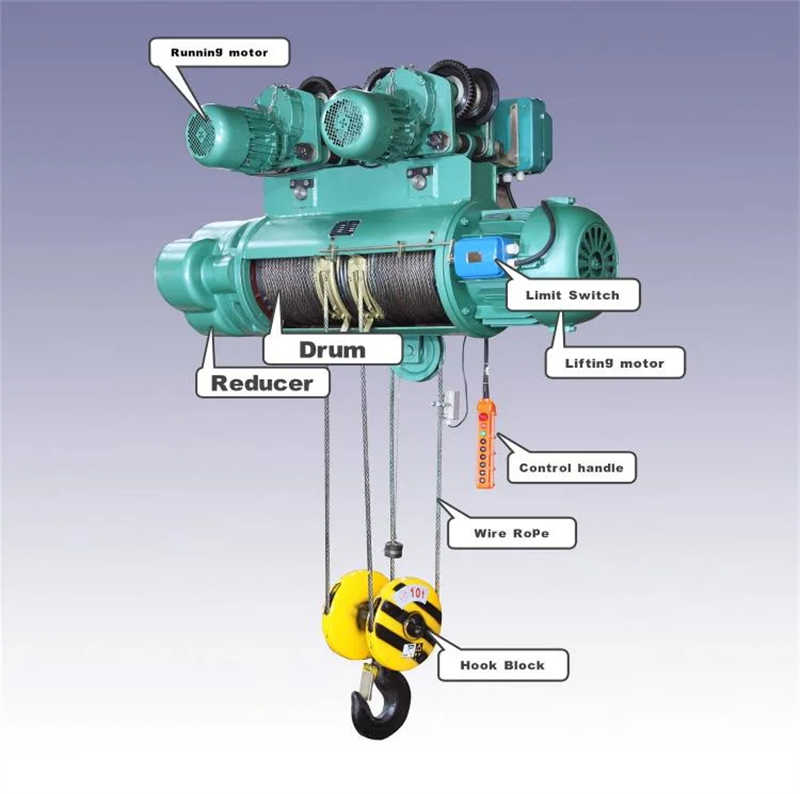 2 Ton Small Electric Hoist Electric Wire Rope Hoist sale to Pakistan