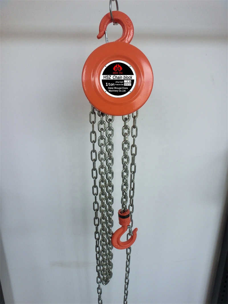 Manual Hand Operated HS Hsz Type Small Chain Pulley Block sale to Maldives