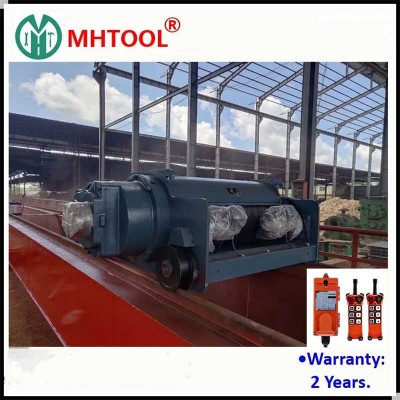 Mhtool 3t Double Brakes Electric Wire Rope Hoist with Double Rail Trolley