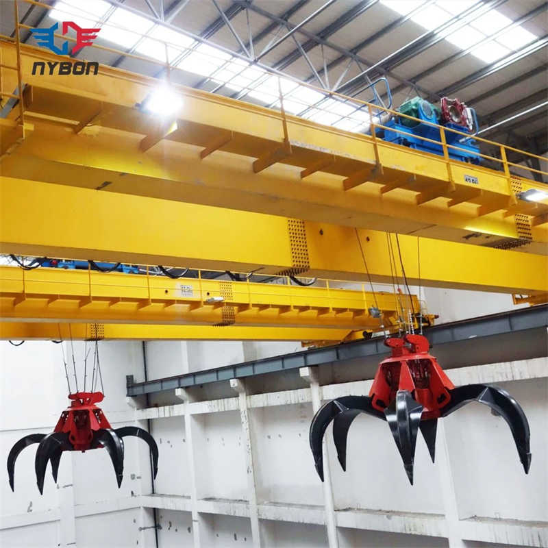 Qz 5~20t 16t Grab Bucket Overhead Bridge Crane Eot Crane sale Indonesia