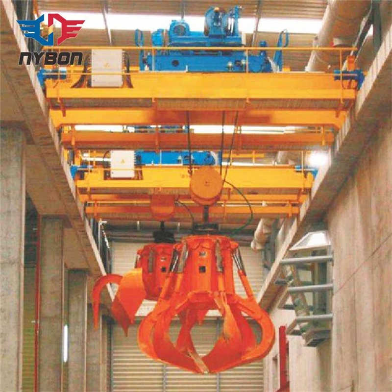 A5-A7 Double Beam Heavy Duty Grab Bucket Bridge Crane Indonesia