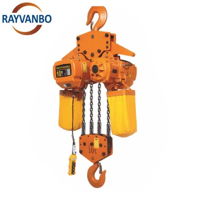 1 Ton 2 Ton Fixed Electric Chain Hoist with Hook Double Chains Electric Hoist