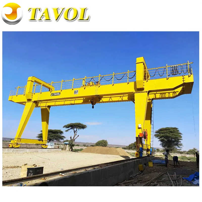 Marble Factory Uses Outdoor 50t European Double Beam Gantry Crane