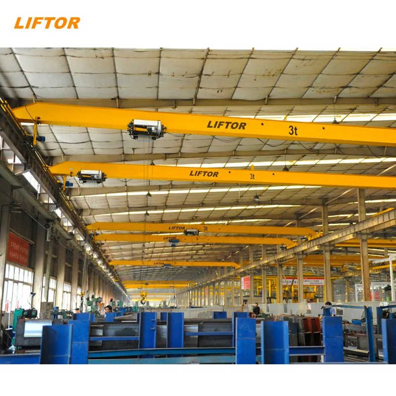 Supermarket Warehouse in Cambodia Use Overhead Crane Single Girder Crane