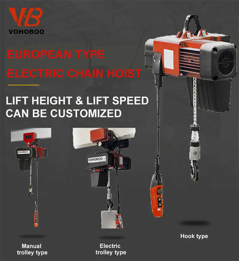 Double Speed 125kg 250kg Hh European Type Electric Chain Hoist