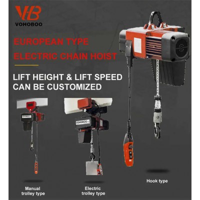 Double Speed 125kg 250kg Hh European Type Electric Chain Hoist