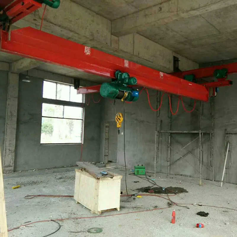 10ton Running Single Girder Bridge Crane Electric Double Hook Overhead