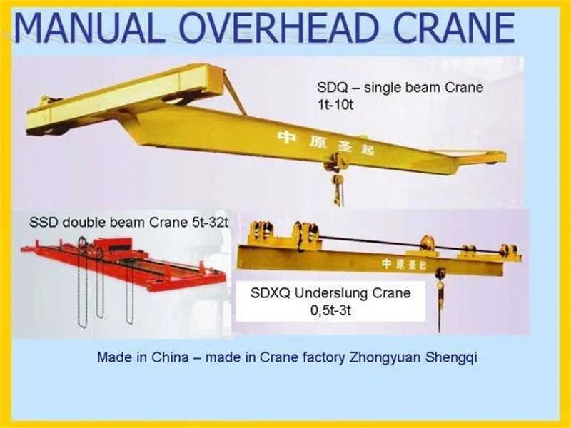 Manual Double Girder Overhead Crane SSD (5-32t)