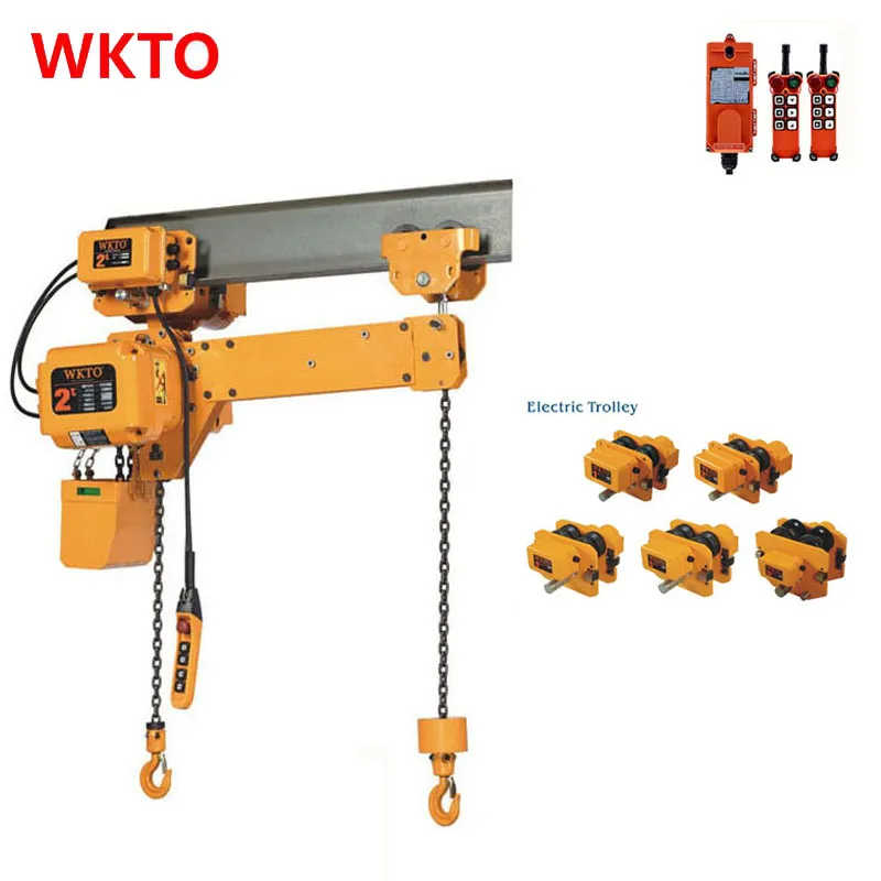 1ton Wkto Electric Chain Hoist with Asingle Motor and Two Hooks