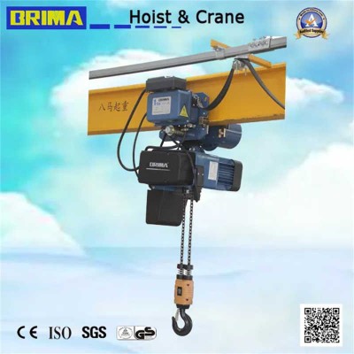 Brima 125kg European Electric Chain Hoist with Manual Trolley