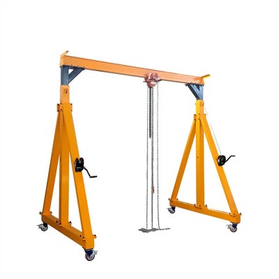 1 Ton 2 Ton Steel Small Mobile Gantry Adjustable Lifting Height Gantry Crane